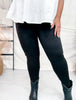 Black Rhinestone High Waist Leggings - Whiskey Skies - WHITE BIRCH
