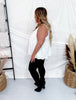 Black Rhinestone High Waist Leggings - Whiskey Skies - WHITE BIRCH