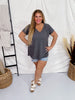 Black Short Sleeve Hi - Low Tunic Top - Whiskey Skies - ANDREE BY UNIT