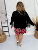 Black Suede Jacket W/ Fringe Detail - Whiskey Skies - ANDREE BY UNIT