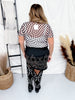 Black & Taupe Checker Short Sleeve Mesh Top - Whiskey Skies - DAVI & DANI