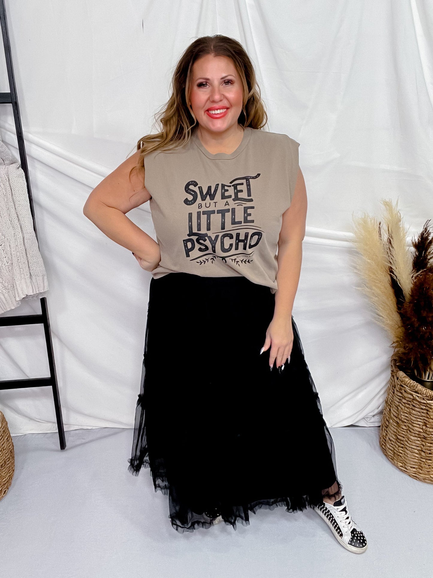 Black Tulle Mesh Ruffle Midi Skirt - Whiskey Skies - POLAGRAM + BAEVELY