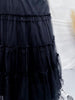 Black Tulle Mesh Ruffle Midi Skirt - Whiskey Skies - POLAGRAM + BAEVELY