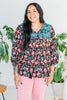 Black & Turquoise Floral Print Top - Whiskey Skies - ANDREE BY UNIT