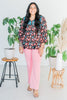 Black & Turquoise Floral Print Top - Whiskey Skies - ANDREE BY UNIT