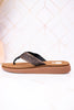 Black Western Inspired "Galya" Sandals W/ Stitching Details - Whiskey Skies - YELLOWBOX
