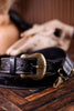 Black Western Inspired Tooled Leather Purse Strap - Whiskey Skies - BOHO RANCH SHOP