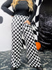 Black & White Checkered Elastic Waist Pants - Whiskey Skies - BIRD & CO
