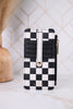 Black & White Checkered Essentials Only Zippered Wallet - Whiskey Skies - DM MERCHANDISING