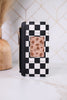 Black & White Checkered Essentials Only Zippered Wallet - Whiskey Skies - DM MERCHANDISING