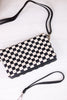 Black & White Checkered Riley Crossbody Bag - Whiskey Skies - JEN & CO