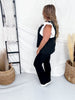 Black & White Contrast Ruffle Knit Top - Whiskey Skies - HAYDEN