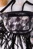 Black & White Cowhide Sling Bag With Fringe - Whiskey Skies - COUNTRYSIDE CO.