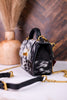 Black & White Cowhide Valencia Ostrich Bag W/ Leather Features - Whiskey Skies - LOYAL WEST