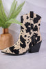 Black & White Faux Cow Hide Corky Boots - Whiskey Skies - CORKY