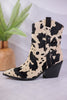 Black & White Faux Cow Hide Corky Boots - Whiskey Skies - CORKY