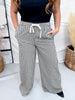 Black & White Gingham Wide Leg Pants - Whiskey Skies - HEIMISH