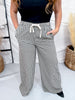 Black & White Gingham Wide Leg Pants - Whiskey Skies - HEIMISH
