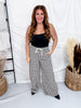 Black & White Gingham Wide Leg Pants - Whiskey Skies - HEIMISH
