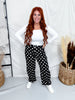 Black & White Polka Dot Straight Leg Pants - Whiskey Skies - HEIMISH