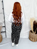Black & White Polka Dot Straight Leg Pants - Whiskey Skies - HEIMISH