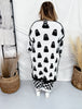 Black & White Reversible Ghost Print Cardigan - Whiskey Skies - BIRD & CO