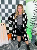 Black & White Reversible Ghost Print Cardigan - Whiskey Skies - BIRD & CO