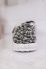 Black & White Sherpa Lined Sneakers - Whiskey Skies - VERY G