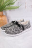 Black & White Sherpa Lined Sneakers - Whiskey Skies - VERY G