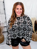 Black & White Square Crochet Long Sleeve Sweater - Whiskey Skies - SEW IN LOVE