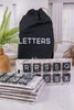 Black & White Wooden Letters (Set Of 70) - Whiskey Skies - ADAMS & CO