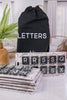 Black & White Wooden Letters (Set Of 70) - Whiskey Skies - ADAMS & CO