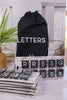 Black & White Wooden Letters (Set Of 70) - Whiskey Skies - ADAMS & CO