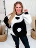 Black & White Yin Yang Sweater - Whiskey Skies - JADE BY JANE