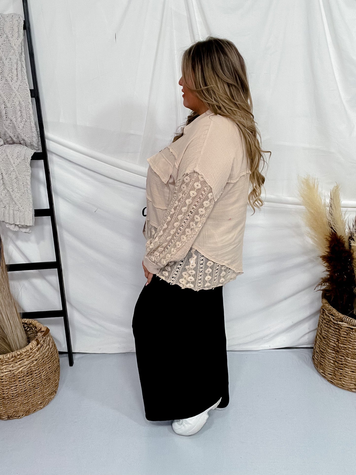 Black Wide Leg Cargo Pocket Pull - On Pants - Whiskey Skies - DAVI & DANI