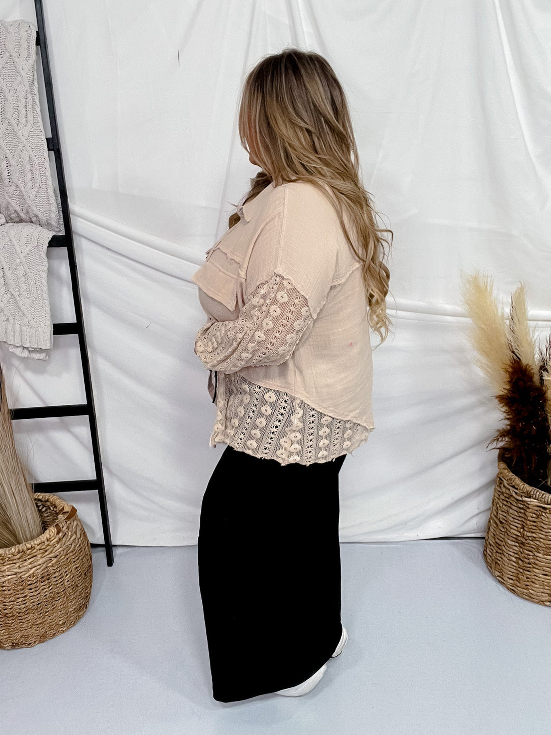 Black Wide Leg Cargo Pocket Pull - On Pants - Whiskey Skies - DAVI & DANI