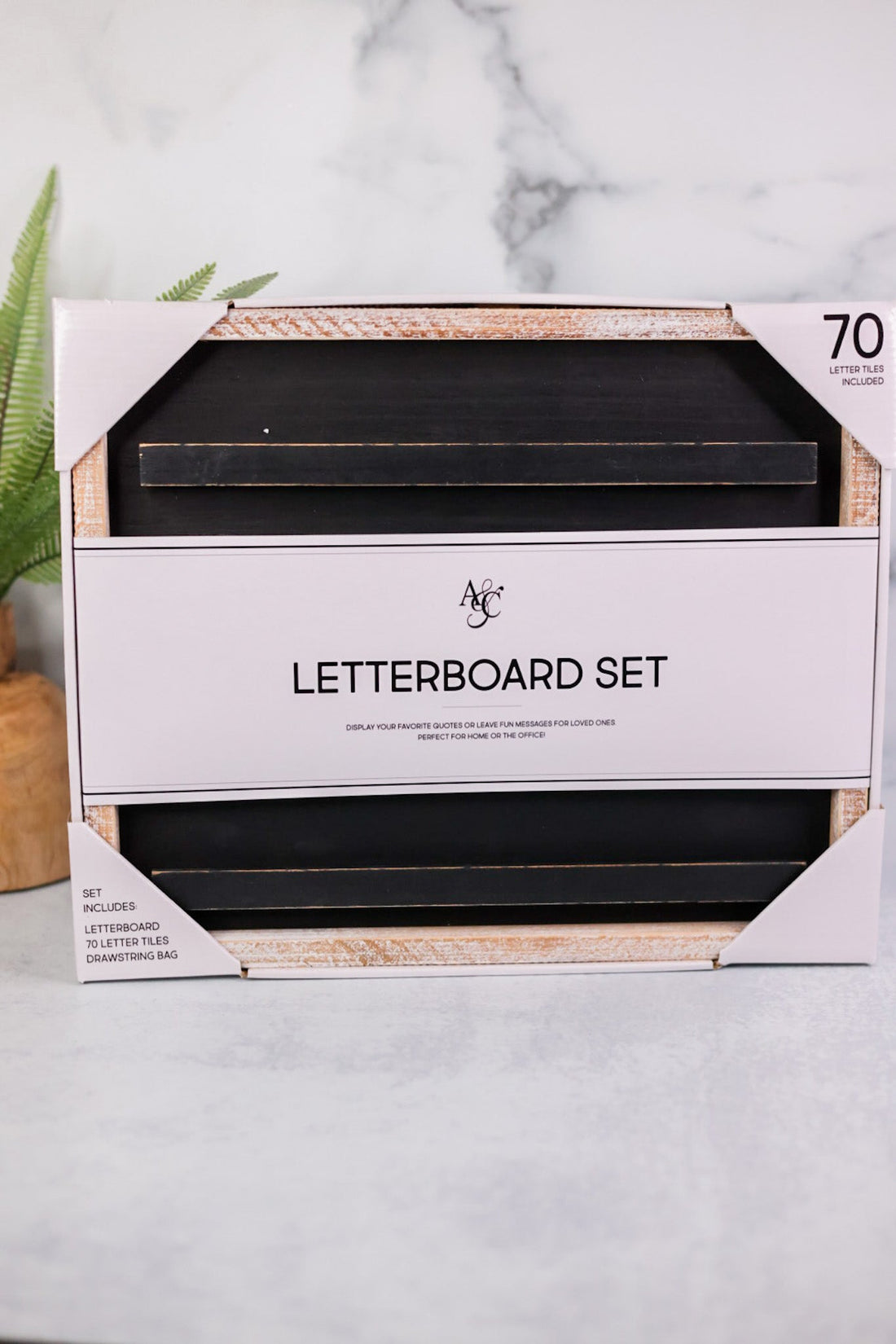 Black Wood Letterboard Kit - Whiskey Skies - ADAMS & CO