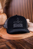 Black Wrangler Boot Stitch Snapback Trucker Hat - Whiskey Skies - CAPX
