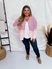 Bleach Washed Pink Plaid Button Down Shirt - Whiskey Skies - BIBI