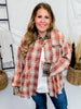 Bleach Washed Red Plaid Button Down Shirt - Whiskey Skies - ODDI