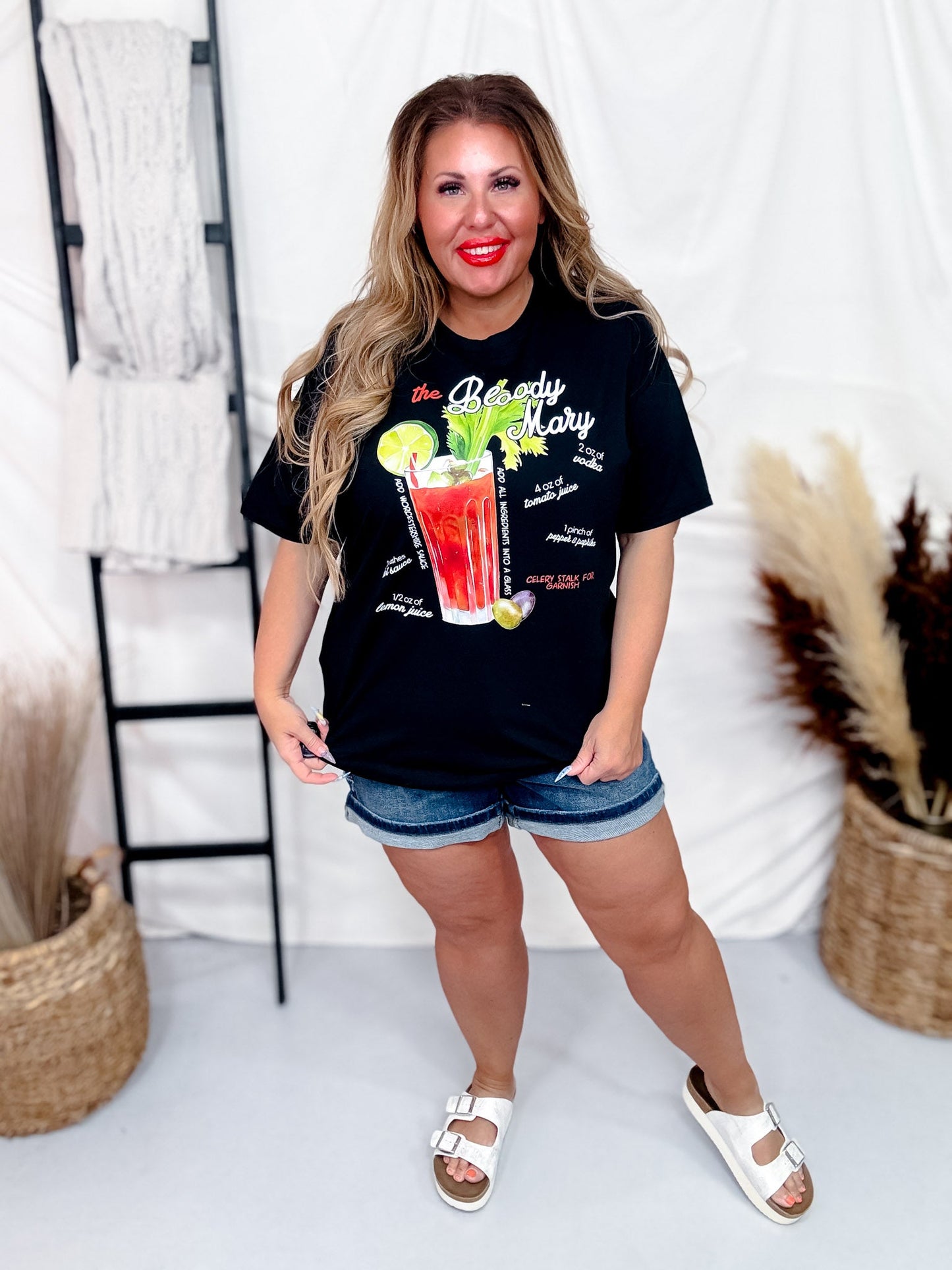 Bloody Mary Cocktail Recipe Graphic T-Shirt - Whiskey Skies - SUGAR STITCH