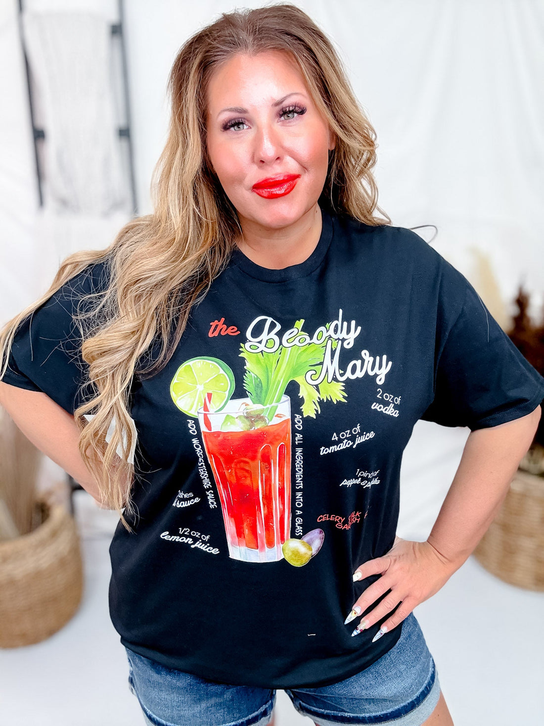 Bloody Mary Cocktail Recipe Graphic T-Shirt - Whiskey Skies - SUGAR STITCH