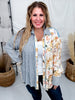 Blue and Ivory Mixed Print Button Down Shirt - Whiskey Skies - SEW IN LOVE