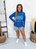 Blue Bandana Babe Long Sleeve Mesh Top - Whiskey Skies - STERLING KREEK