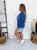 Blue Bandana Babe Long Sleeve Mesh Top - Whiskey Skies - STERLING KREEK