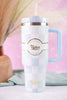 Blue Checkered Take Me Everywhere 40oz Tumbler - Whiskey Skies - THE DARLING EFFECT