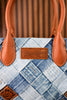 Blue Denim Diamond Patterned Wrangler Tote Bag - Whiskey Skies - MONTANA WEST