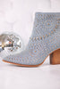 Blue Denim Line Dance Rhinestone Booties - Whiskey Skies - CORKYS FOOTWEAR