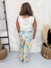 Blue Floral Patchwork Print Jogger Pants - Whiskey Skies - DAVI & DANI