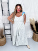 Blue Floral Smocked Maxi Dress - Whiskey Skies - J.NNA